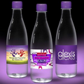 16.9 oz. Spring Water Full Color Label, Clear Glastic Bottle w/Purple Cap
